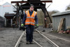 A volunteer from the Motive Power Depot.