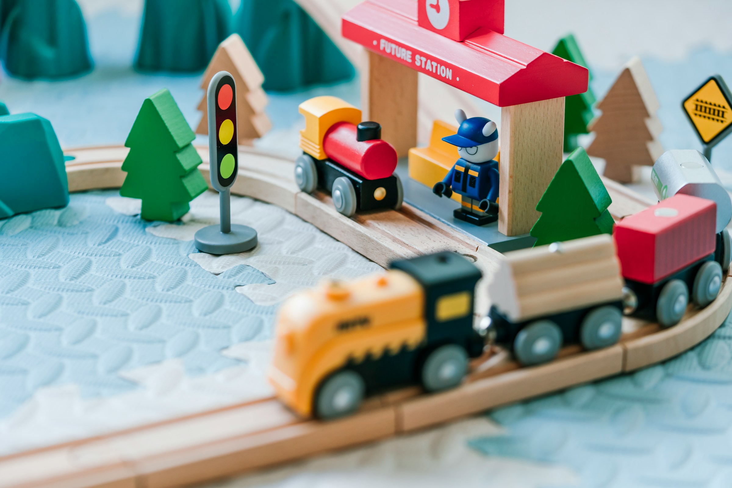 Brio Train on Tracks