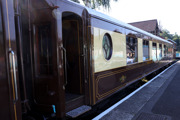 An external view of Car 79 featuring the doorway and windows.