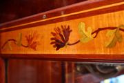 Some of the beautiful marquetry inside Car 79.