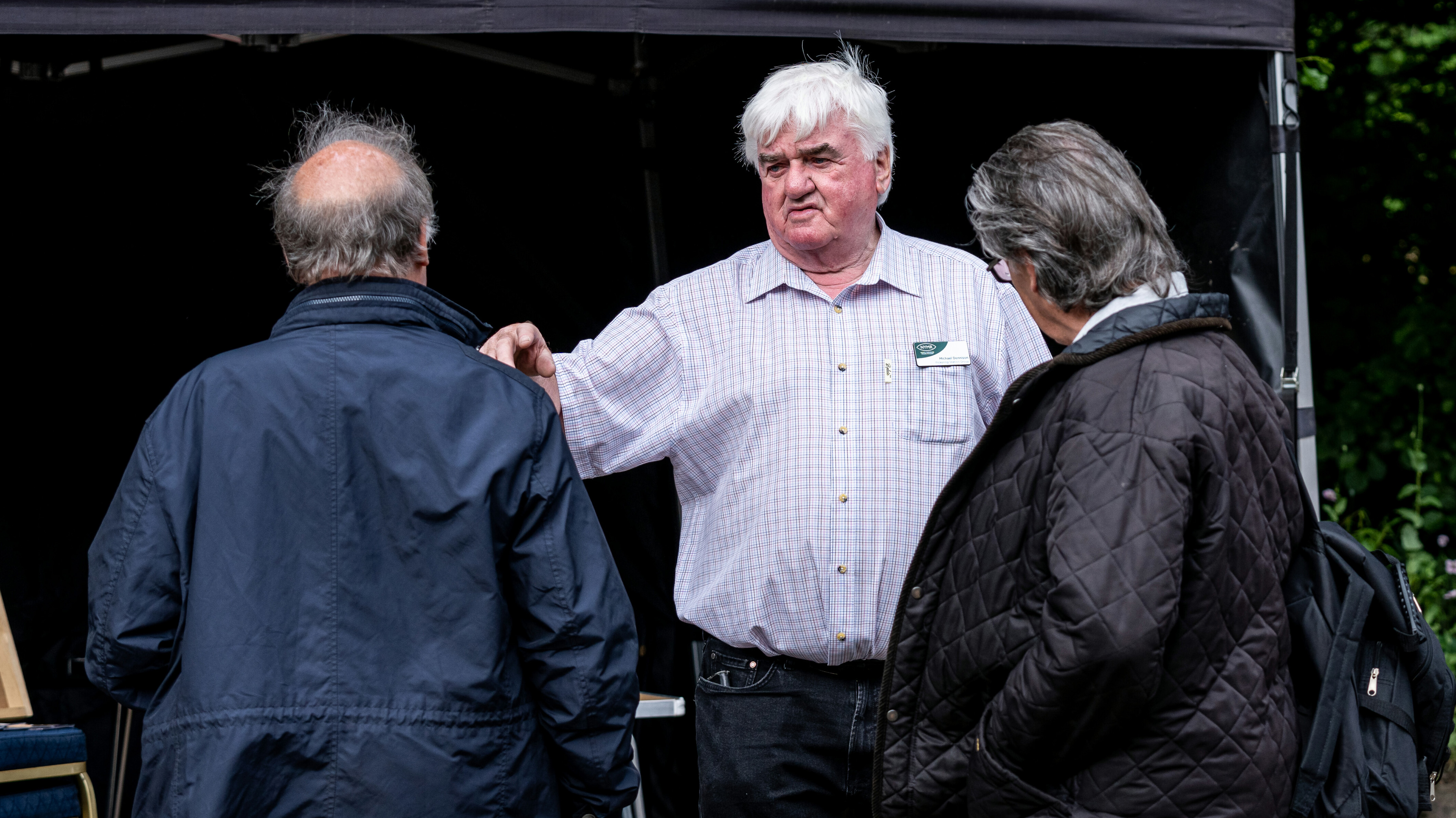 Michael welcomes visitors to the NYMR.