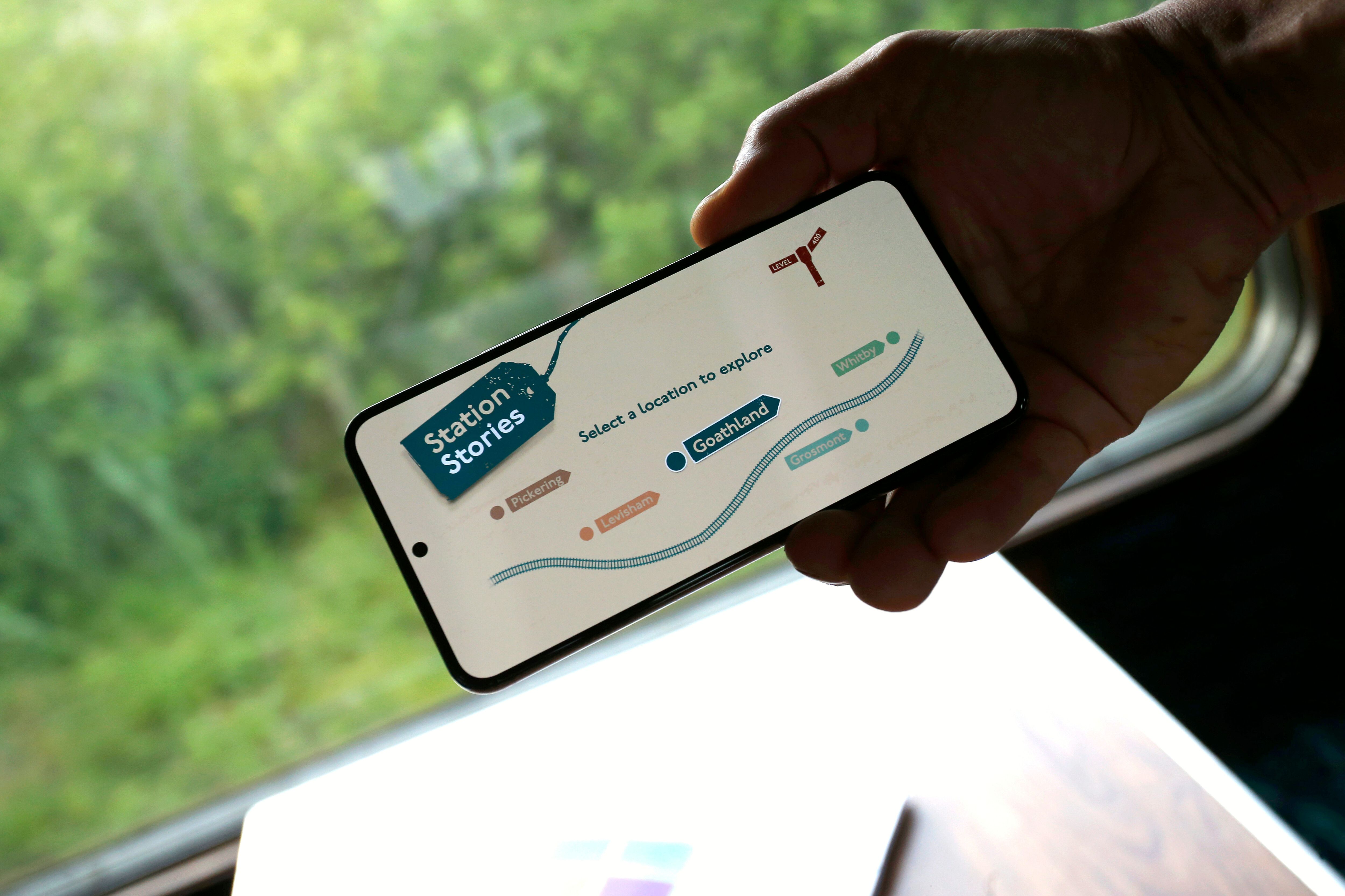 Station Stories App on Carriage