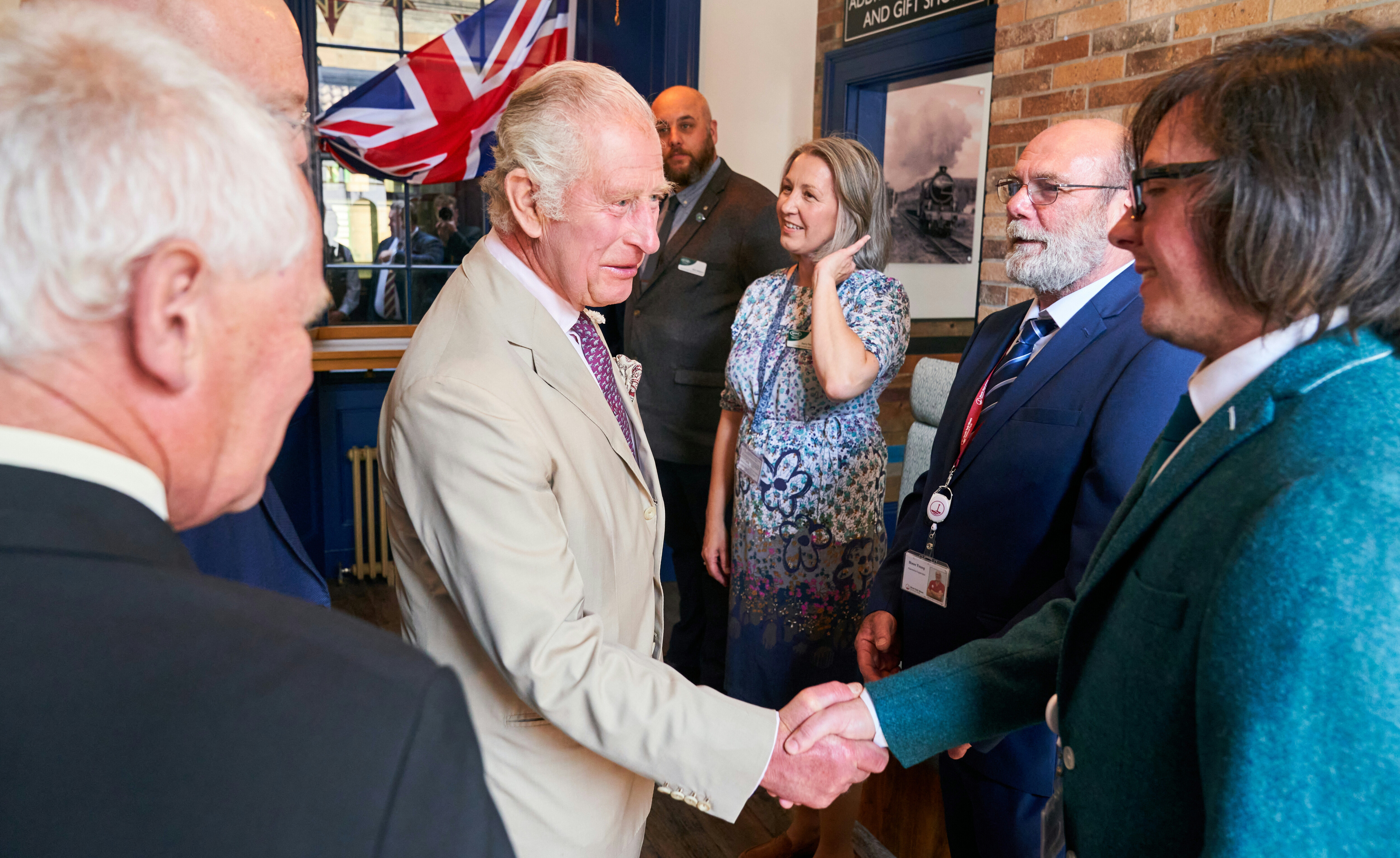 King Charles III meets staff & volunteers for the 50th Anniversary of the NYMR.