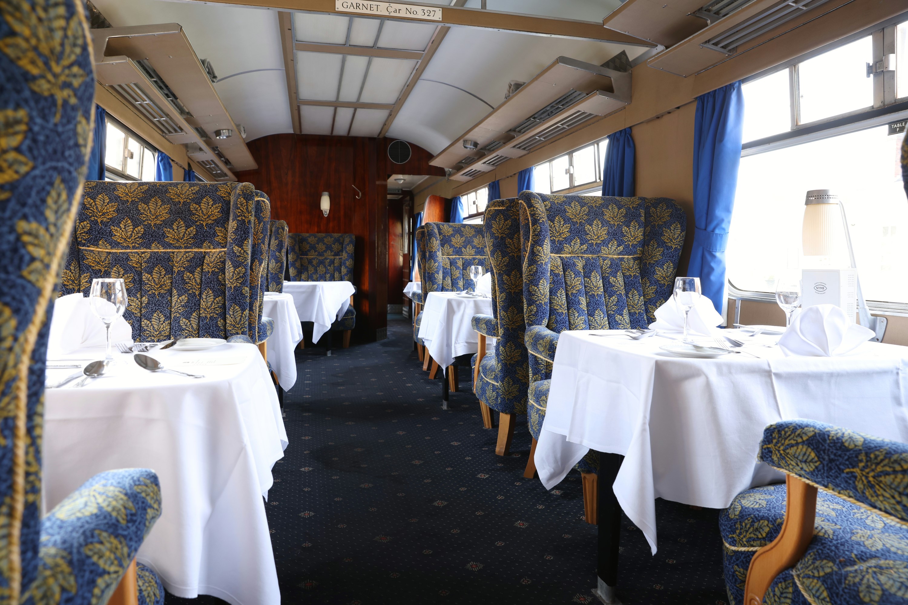 Garnet is one of our premium first-class 1960 Metro-Cammell carriage returned to service in 2019, offering luxury seating and intimate experiences.